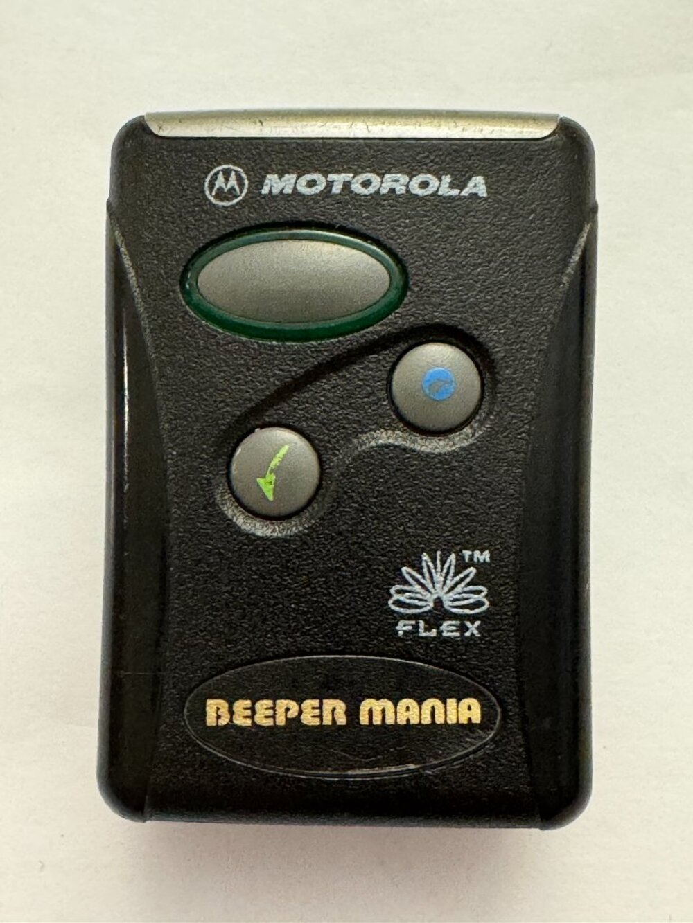 Vintage Motorola FLEX Beeper Mania Pager A05BZB5811AA 929.825 MHz 90s Black Clip